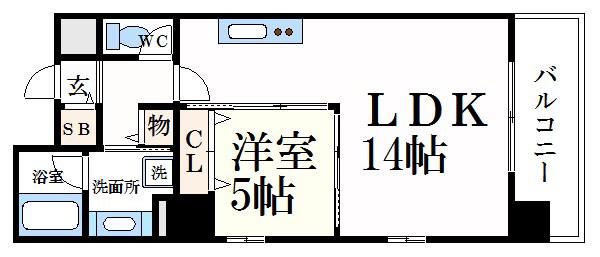 ELNIDO-FUKUZAWA(1LDK/7階)の間取り写真