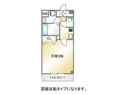 リアライズ神戸ウエスト(1K/4階)の間取り写真