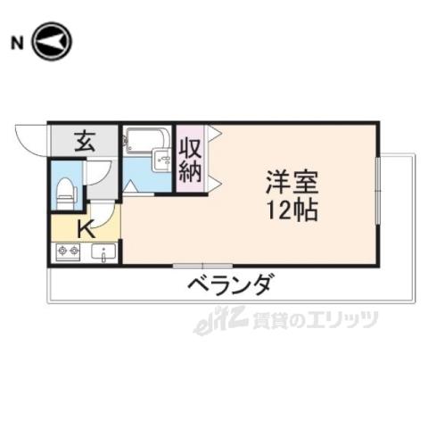 ライフステージ広瀬倉梯(ワンルーム/4階)の間取り写真
