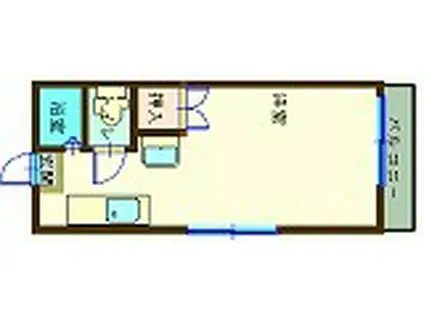 エクセルII(1K/2階)の間取り写真