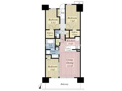 ソライエ草加松原シティテラス(3LDK/6階)の間取り写真