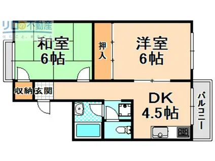 池永ハイツ(2DK/3階)の間取り写真