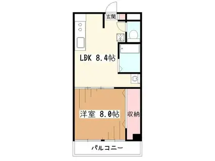 レヂオンス久米川PARTⅤ(1LDK/2階)の間取り写真