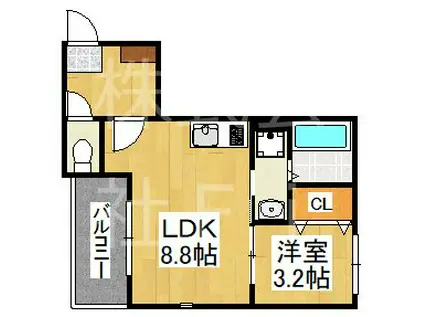 四ノ宮レジデンス(1LDK/1階)の間取り写真