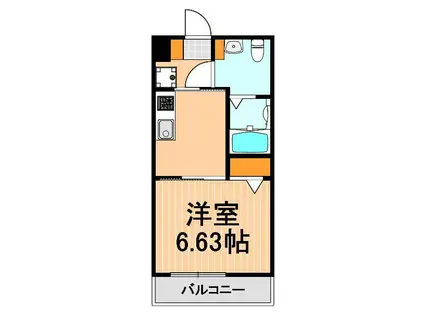 アーバンパーク六町(1K/5階)の間取り写真