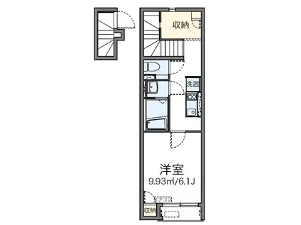 ペイサージュ(1K/2階)の間取り写真