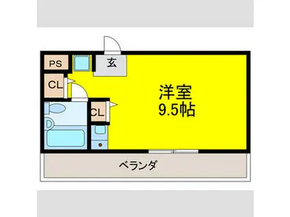 サンヒルズ和泉(ワンルーム/2階)の間取り写真