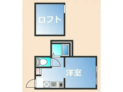 アーヴェル諏訪坂(1K/2階)の間取り写真