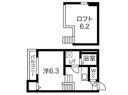 ロジュマン・ユイット(1K/1階)の間取り写真