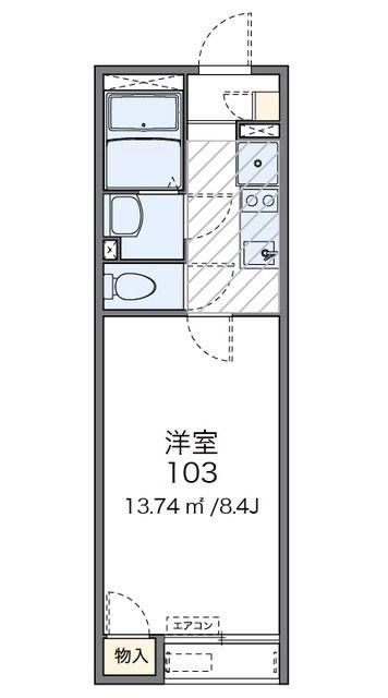 レオネクストショールマーシュII(1K/2階)の間取り写真