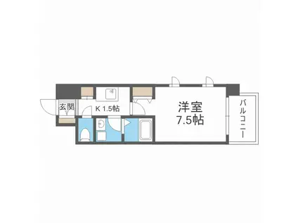 レジディア靭公園(1K/5階)の間取り写真