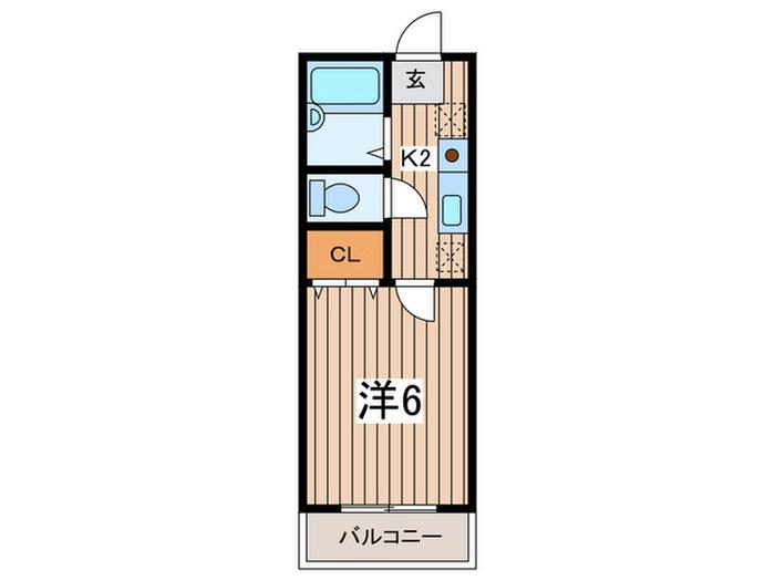 ランドペアハイムA(1K/1階)の間取り写真