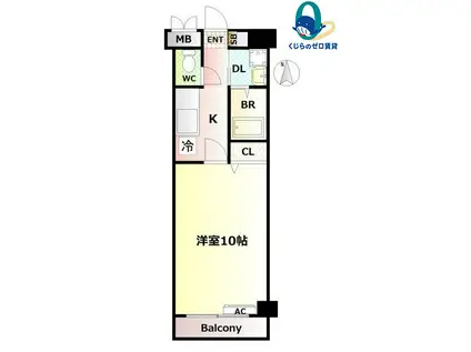 シャルマンMK(1K/3階)の間取り写真