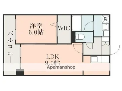 NICEマンション・ST九品寺(1LDK/9階)の間取り写真