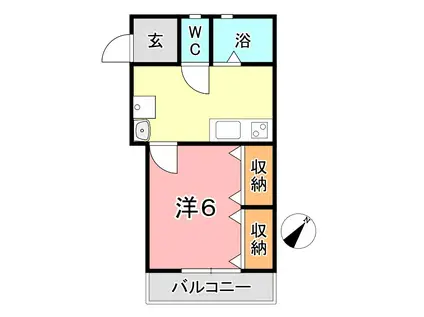 アトラス老松(1K/3階)の間取り写真