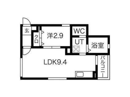 グランディール知立北(1LDK/1階)の間取り写真