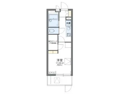 レオパレスイルニードIII(1K/1階)の間取り写真