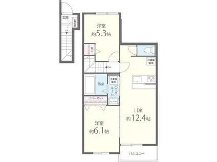 サンロード新和III(2LDK/2階)の間取り写真