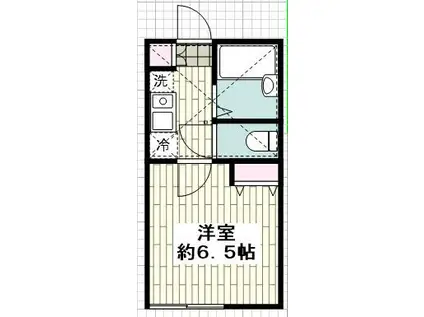 ヴィルメゾン(1K/2階)の間取り写真