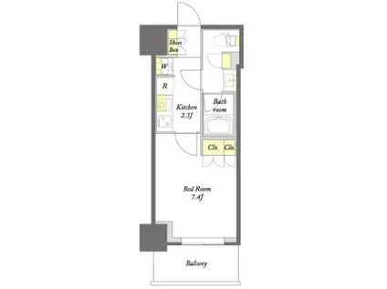 プライムメゾン板橋(1K/9階)の間取り写真