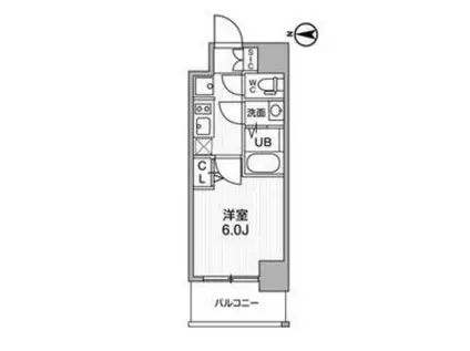 GM難波ウエストD.C(1K/11階)の間取り写真