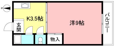 大澤ビル(1K/3階)の間取り写真