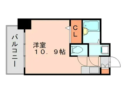 イースト天神STUDIO(ワンルーム/5階)の間取り写真