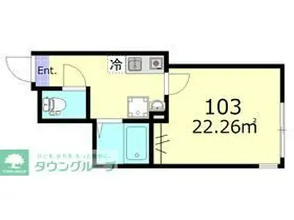 フェリス町屋(1K/1階)の間取り写真