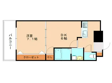 NO.65 クロッシングタワーORIENT(2K/10階)の間取り写真