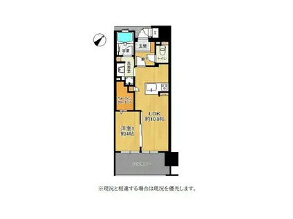 エイルマンション水道町II(1LDK/7階)の間取り写真