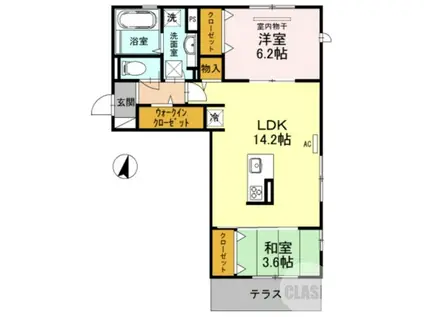 リエスト II(2LDK/1階)の間取り写真