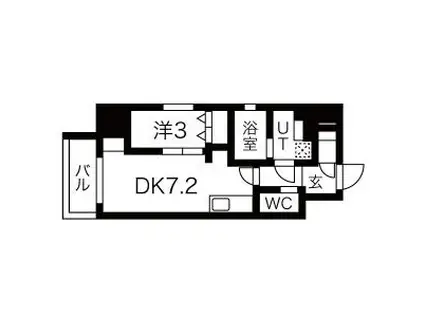 BLUE OCEAN SAKO(1LDK/2階)の間取り写真