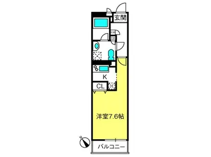 リブリ・アバンセ(1K/1階)の間取り写真