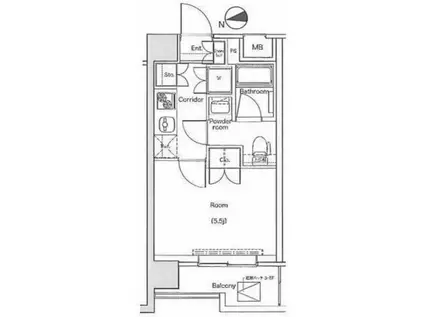PREMIUM CUBE大森DEUX(1K/3階)の間取り写真
