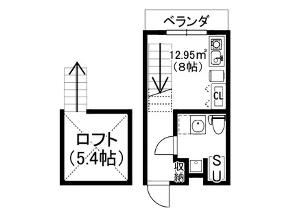 JPマンション(ワンルーム/3階)の間取り写真
