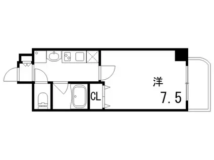 パークビュー王子公園(1K/6階)の間取り写真