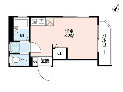 第2ソレイユ南(ワンルーム/2階)の間取り写真