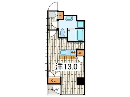 NIKKEI MARKS(ワンルーム/3階)の間取り写真