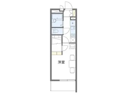 レオパレス千世(1K/2階)の間取り写真