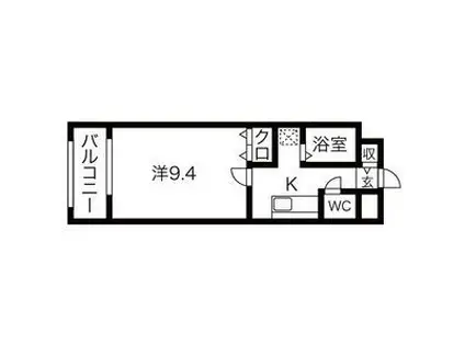 リジェールロワイヤル(1K/2階)の間取り写真