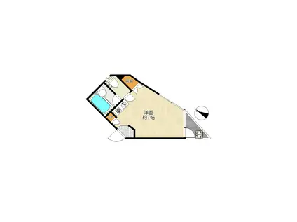 パークプレゾンス(ワンルーム/4階)の間取り写真