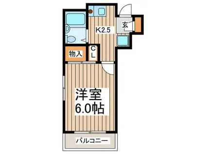 グラン・ドゥ中央林間(1K/3階)の間取り写真