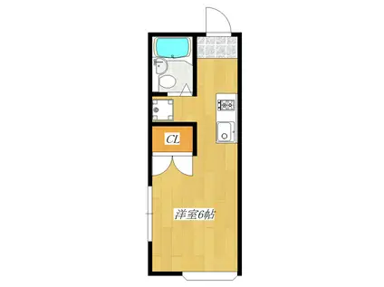 藤コーポ(1K/2階)の間取り写真