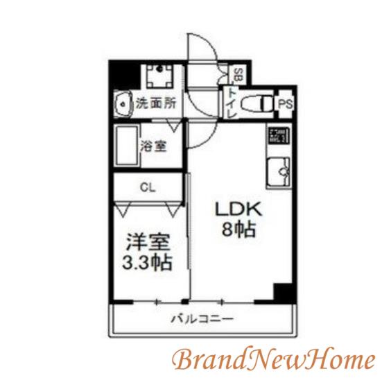 スプランディッド堺東(1LDK/5階)の間取り写真