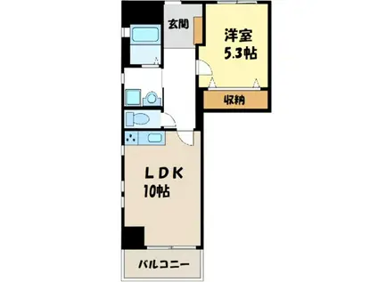 プライマージュ(1LDK/6階)の間取り写真