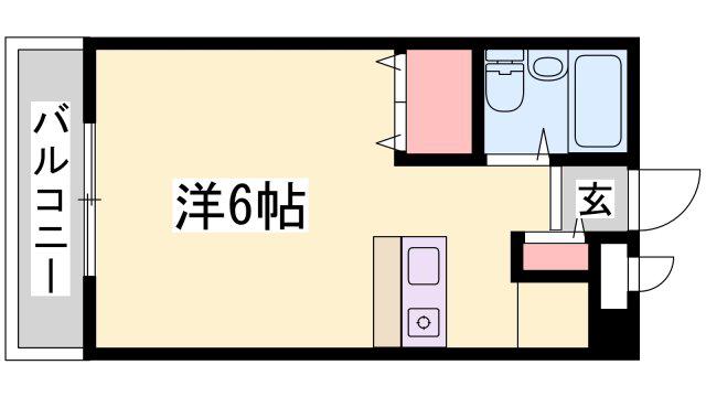 ロイヤルコーポ高砂(ワンルーム/5階)の間取り写真