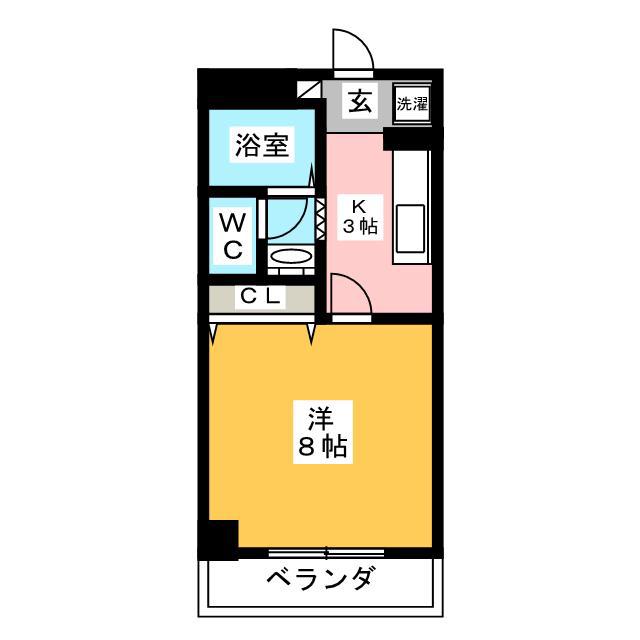 リビングタウン厚木(1K/1階)の間取り写真