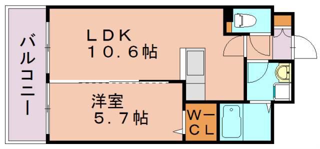 アルティメゾン博多(1LDK/10階)の間取り写真
