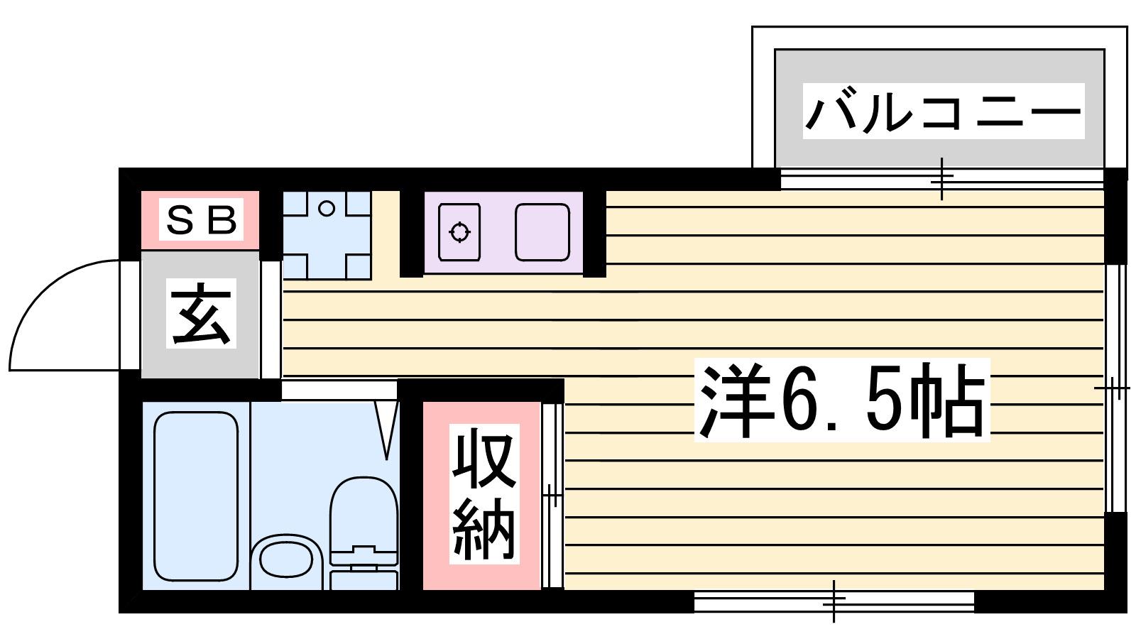 ダイドーメゾン垂水(ワンルーム/2階)の間取り写真