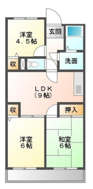 プリネール(3LDK/2階)の間取り写真